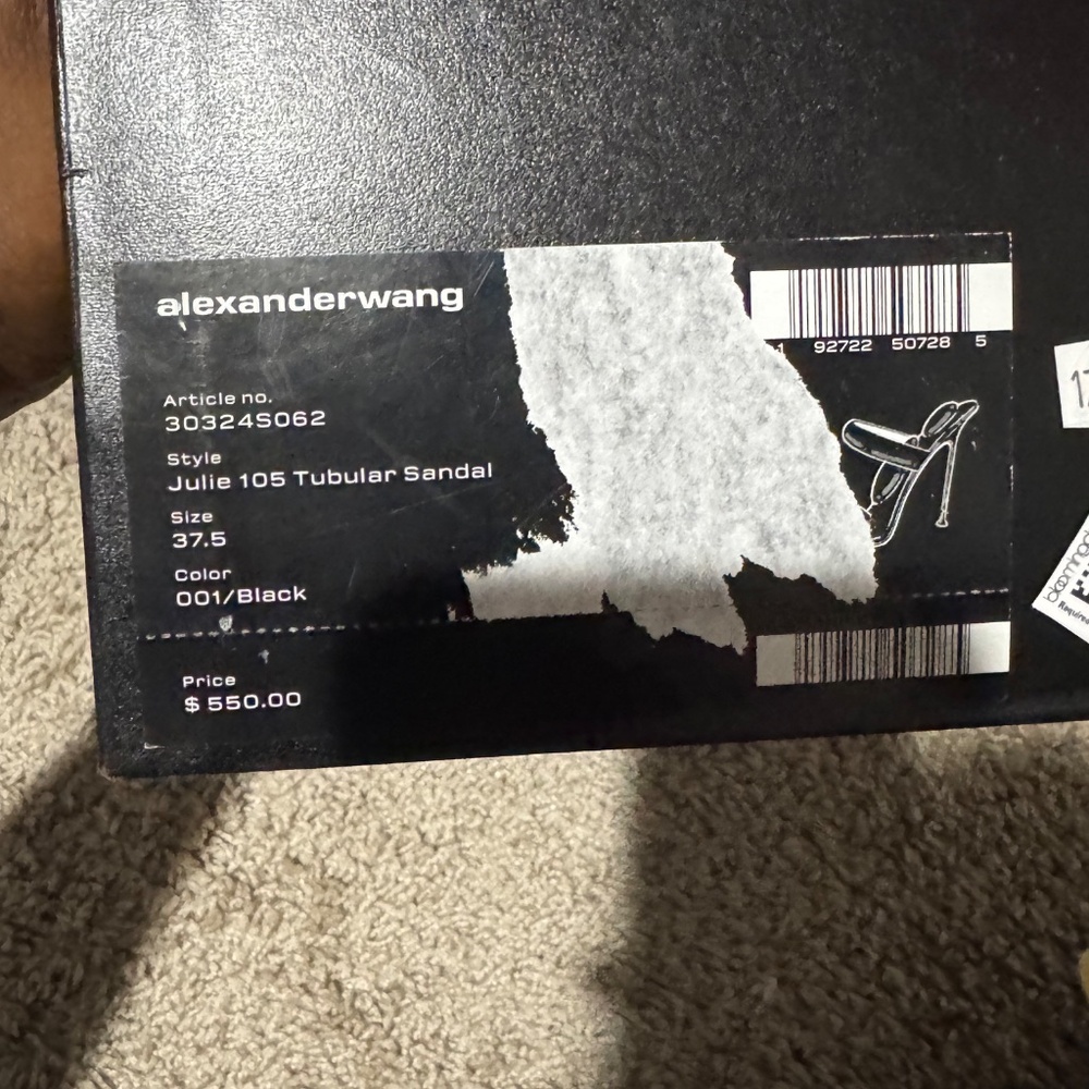 Alexander Wang  Black sandal 37.5 - Picture 3 of 5